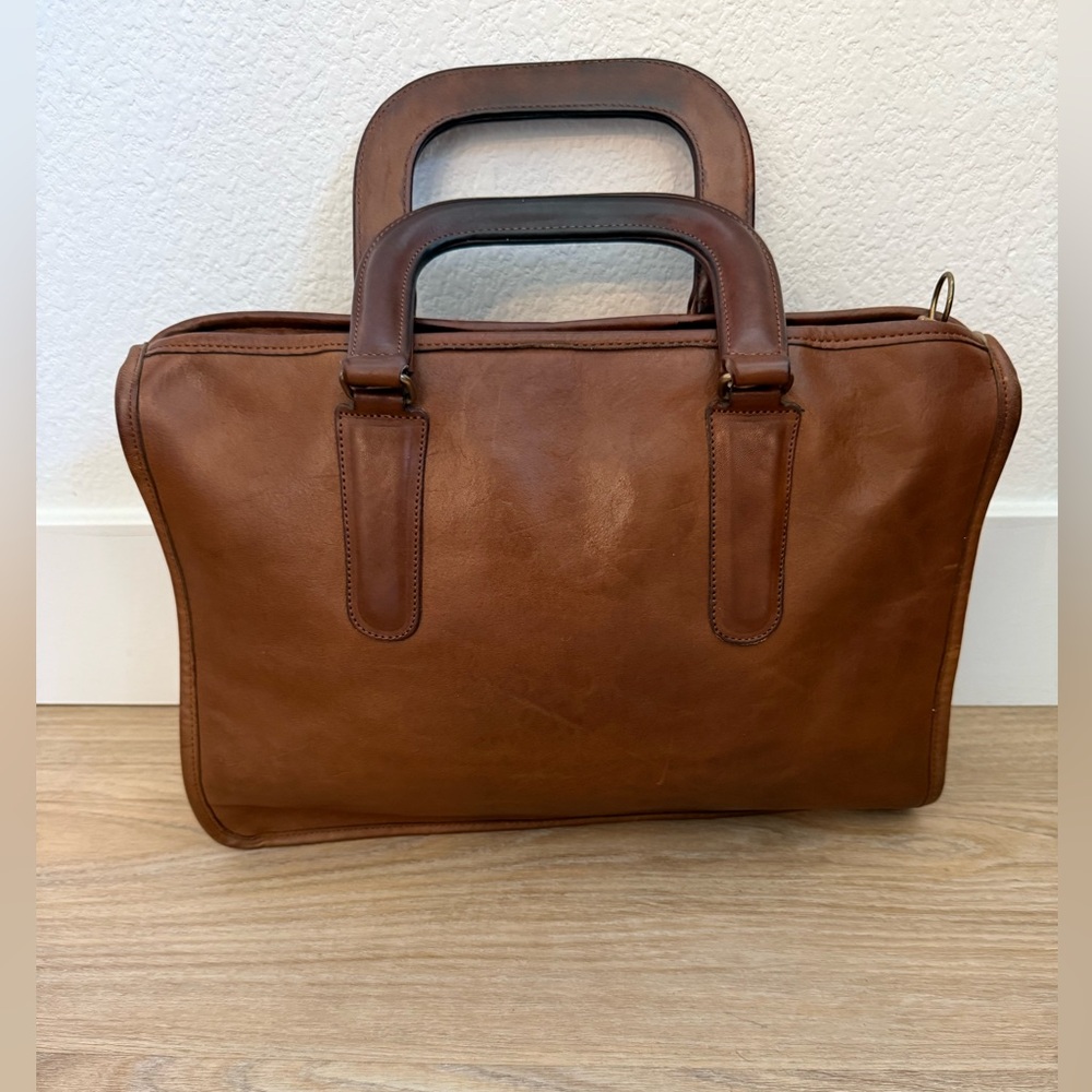 Coach Vintage 1970s NYC British Tan Bonnie Cashin Slim Satchel